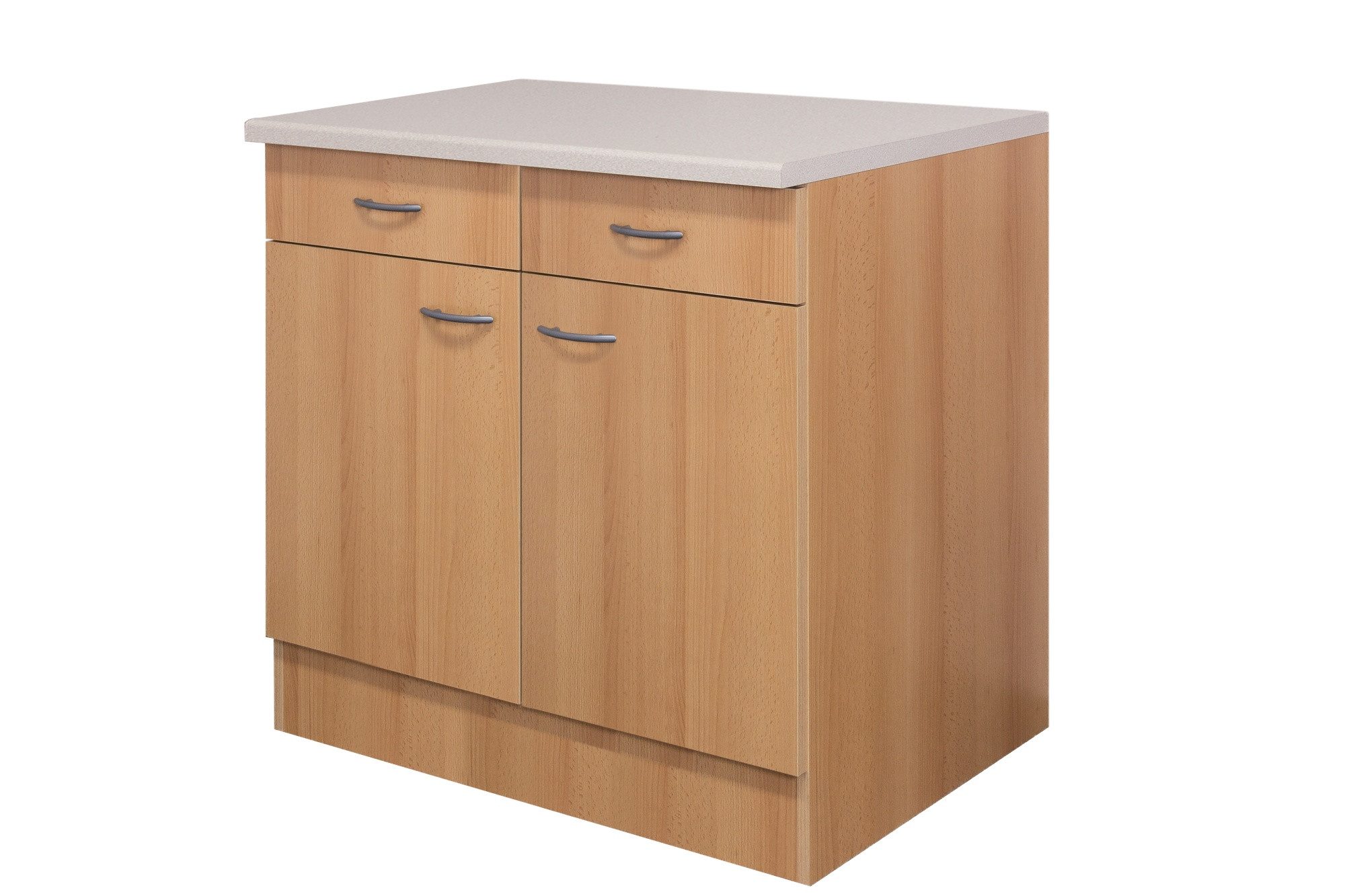 Flex-Well Unterschrank Küchenunterschrank - 100 cm breit - Buche – Namu