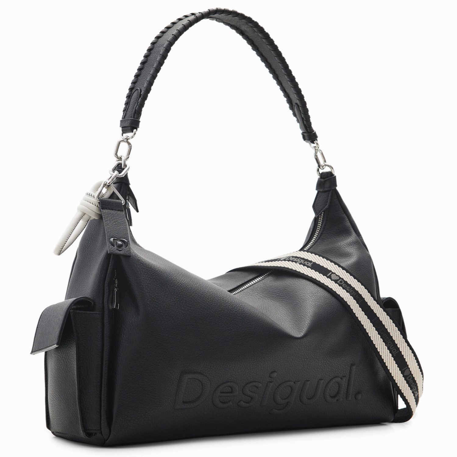 Umhängetasche Desigual Damen Handtasche Half Logo 24 Brasilia Black