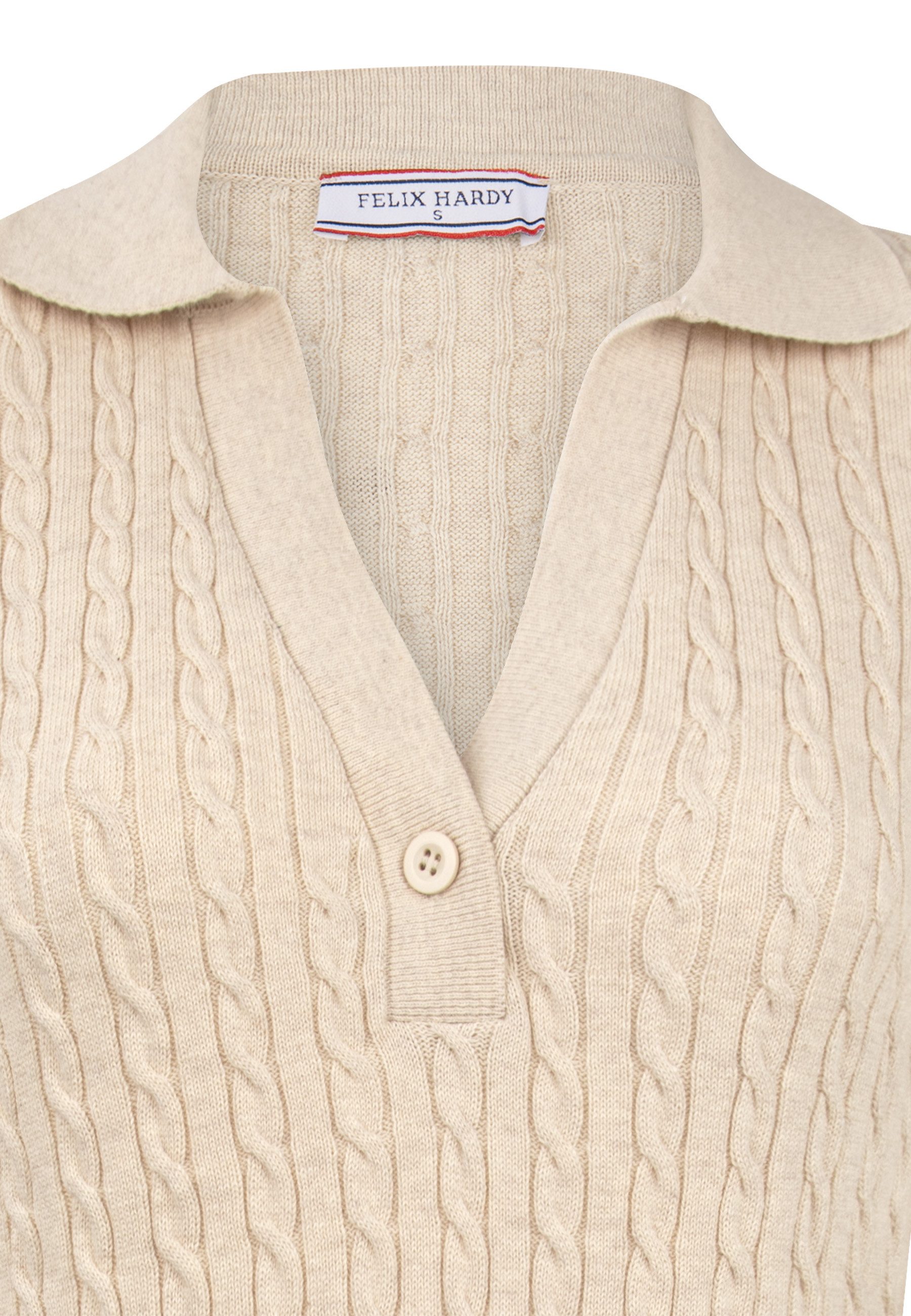 Felix Hardy Strickkleid Langärmeliges Kabelstrickkleid
