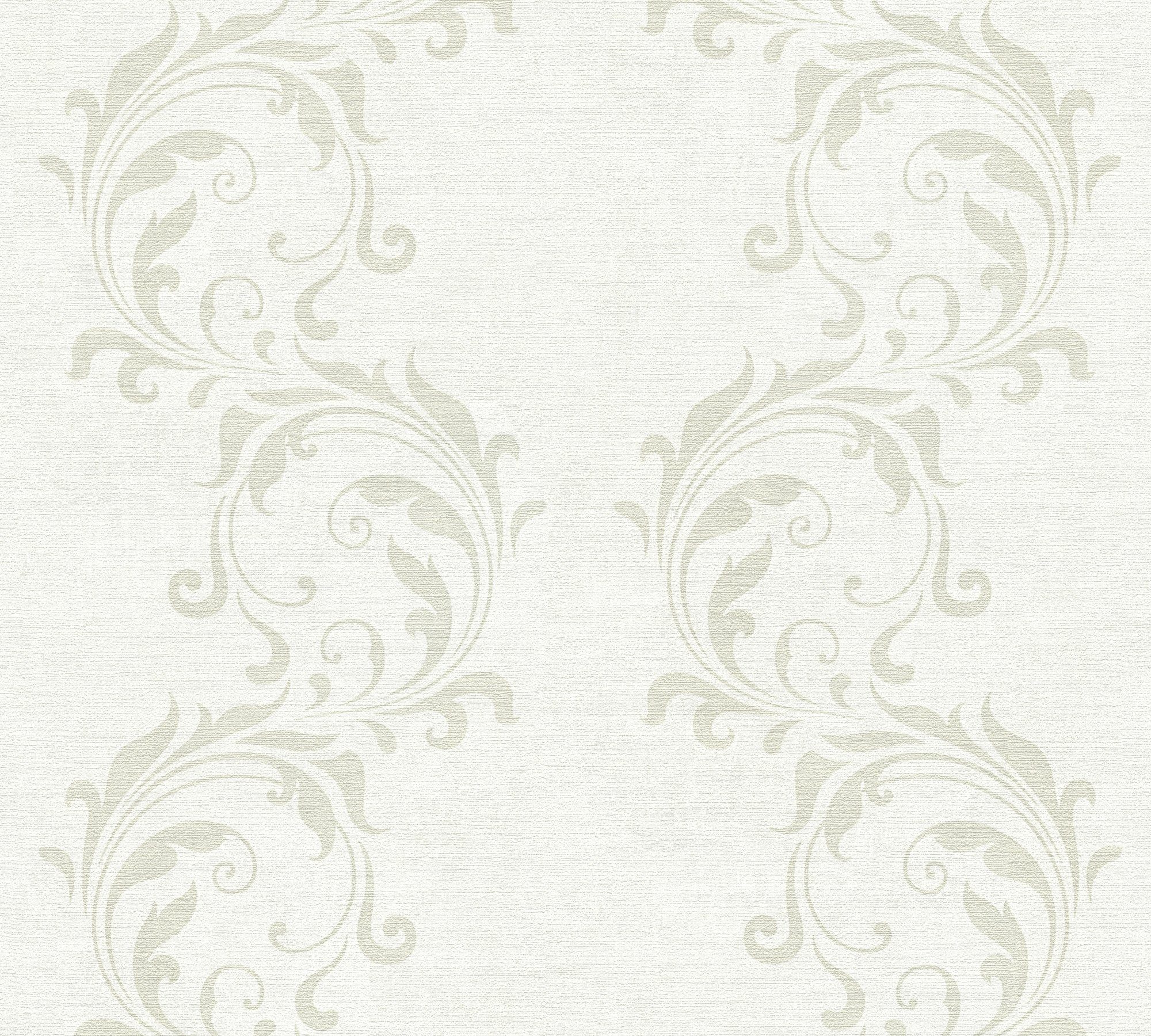 A.S. Création Vliestapete Premium Wall, Ornament Barock, Tapete Modern floral, metallic/creme