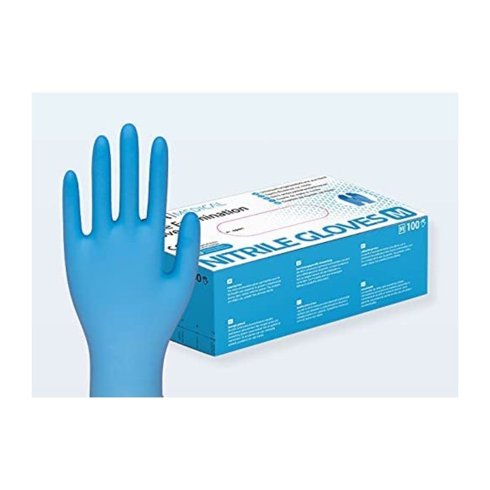 Kingfa Einweghandschuhe Nitril Handschuhe (Packung, 100 Stück) Für  empfindliche Hauttypen geeignet