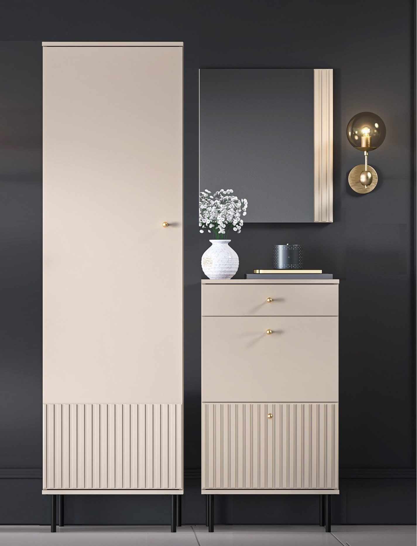 Marmex Möbel Garderoben-Set SOPHIE SET L eintüriger Schrank Schuhkipper Spi günstig online kaufen