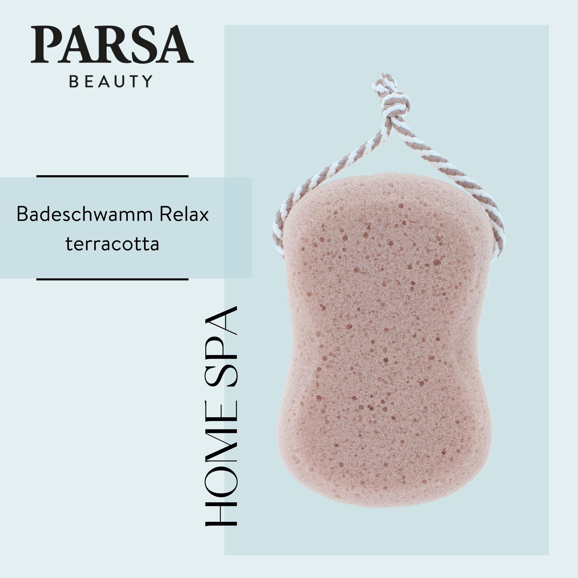 PARSA Beauty Gesichtsbürstenaufsatz Wellness Badeschwamm Relax Terracotta, sanfte Reinigung