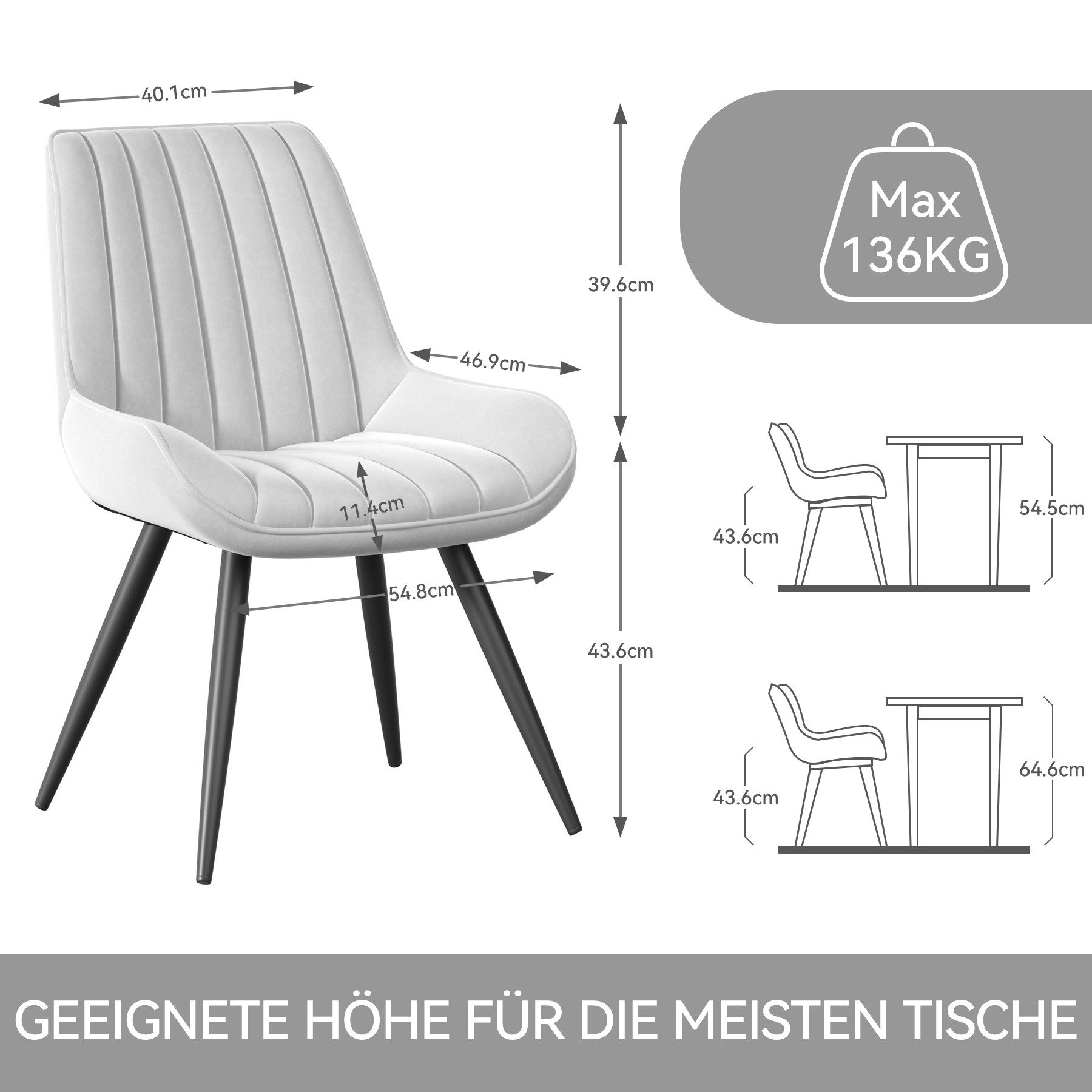 HawthyHome Esszimmerstuhl bequeme Polsterstühle Küchenstuhl (4 St), mit Rüc günstig online kaufen