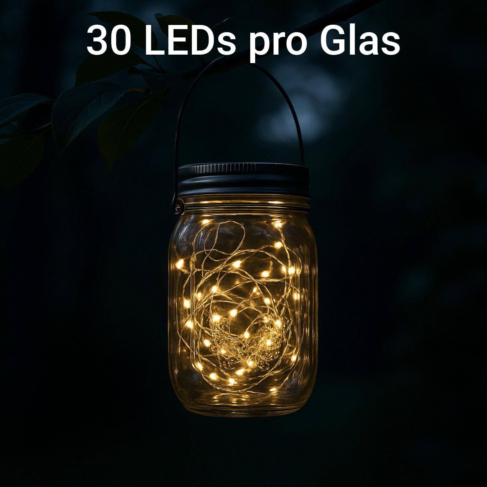 INTERGARDEN LED Solarleuchte Solarlampen für außen warmweiß & wetterfest, 3 günstig online kaufen