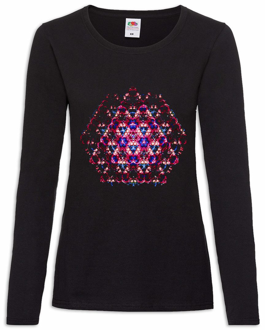Urban Backwoods Langarmshirt Kaleidoscope V Damen Langarmshirt Crystal Kaleidoskop Psychedelic Art (1-tlg) Kunst Hippie Mandala Mosaik