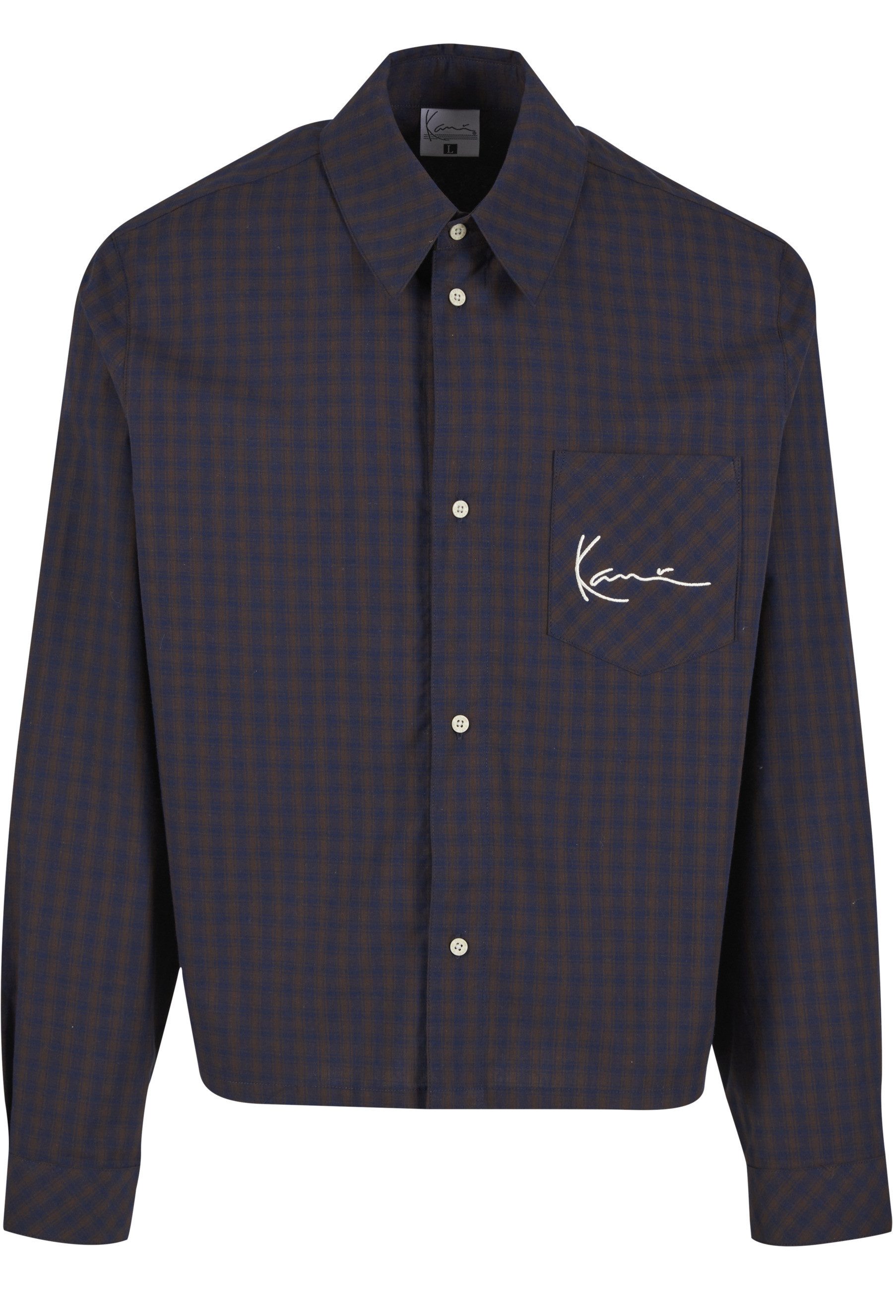 Karl Kani Langarmhemd Karl Kani Signature Check Boxy Shirt (1-tlg)