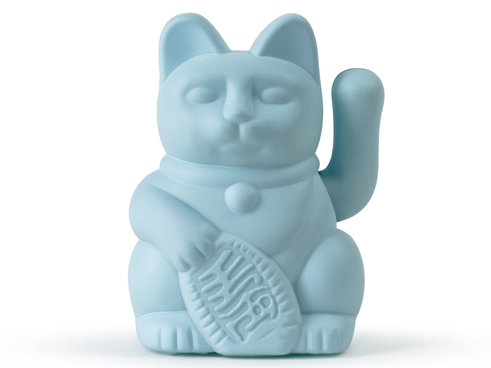 Donkey Products Dekofigur Lucky Cat Solar Winkekatze hellblau 6,5cm
