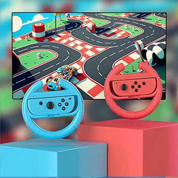 yhroo Nintendo-Schutzhülle Lenkrad-Controller für Switch, Spielzubehör, Joy-Con-Griffzubehör., Rennspiel-Zubehör,Griff für Mario Kart,Game Grip,Switch-kompatibel