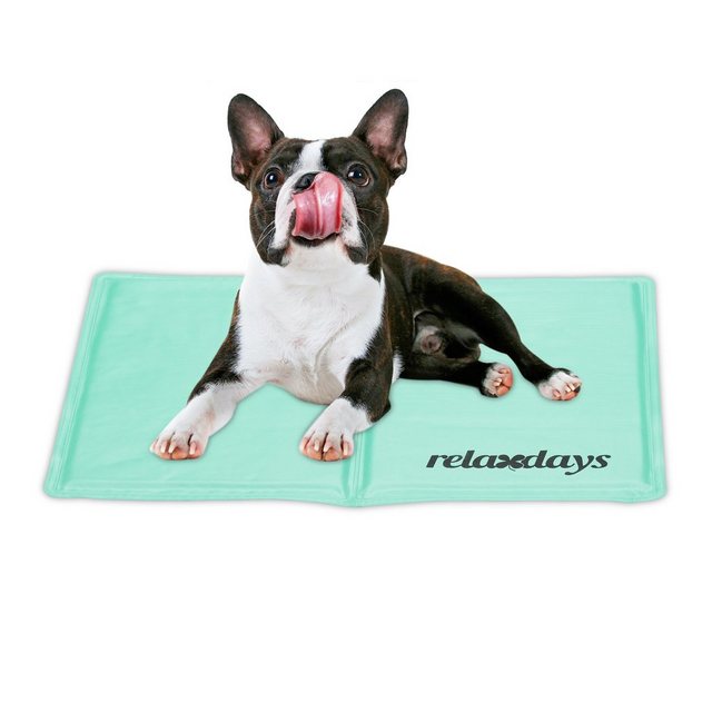 relaxdays Hundematte Türkise Kühlmatte für Hunde, 40 x 50 cm
