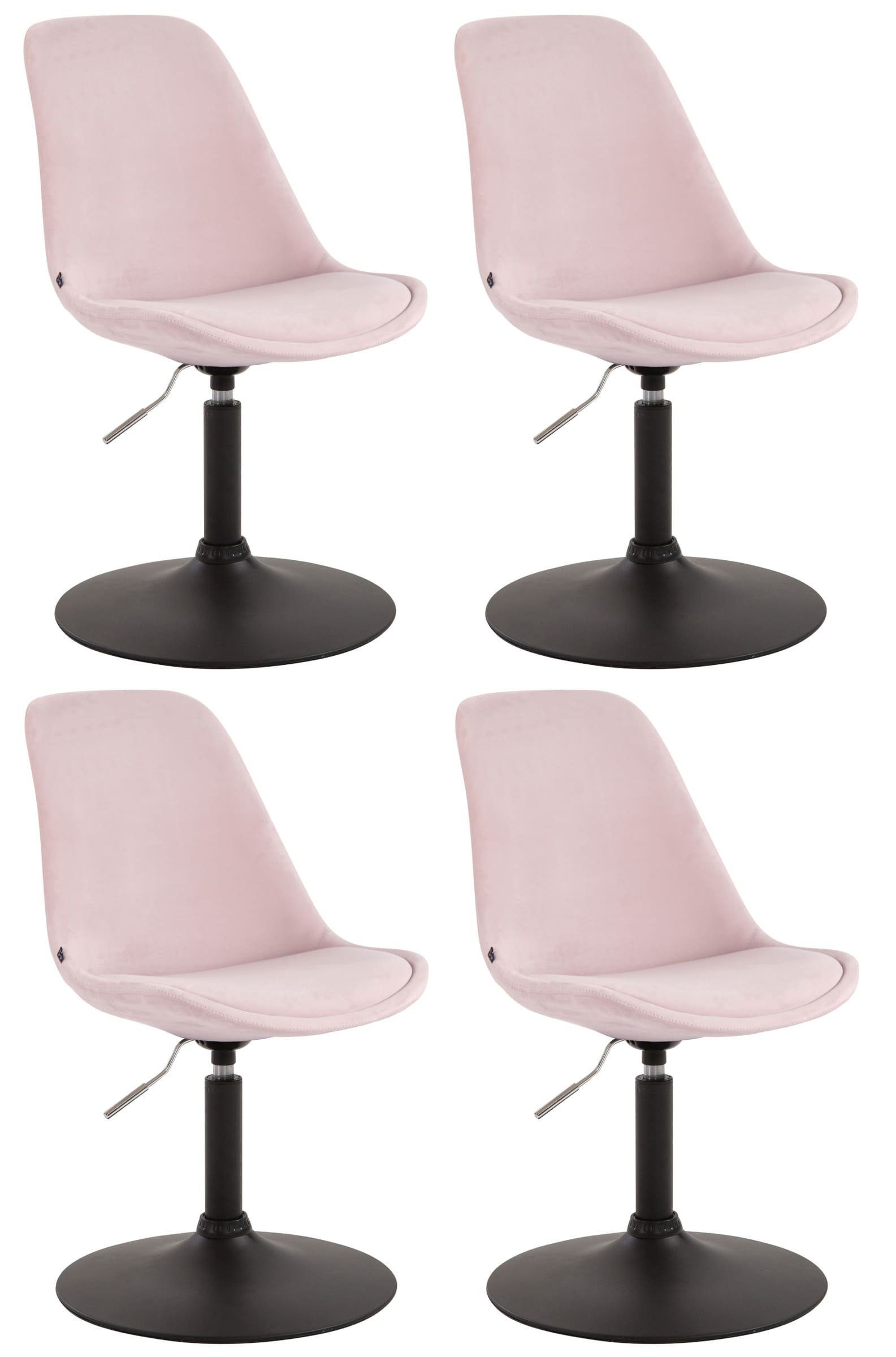 CLP Esszimmerstuhl Maverick Samt pink höhenverstellbar Set), (4er & dreh