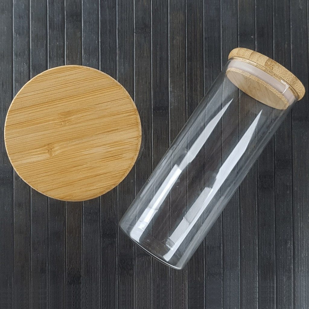 Vip Ahmet Vorratsglas VIP Ahmet Vorratsbehälter Glas Bambus Deckel - Gewürze 500 ml, Glas