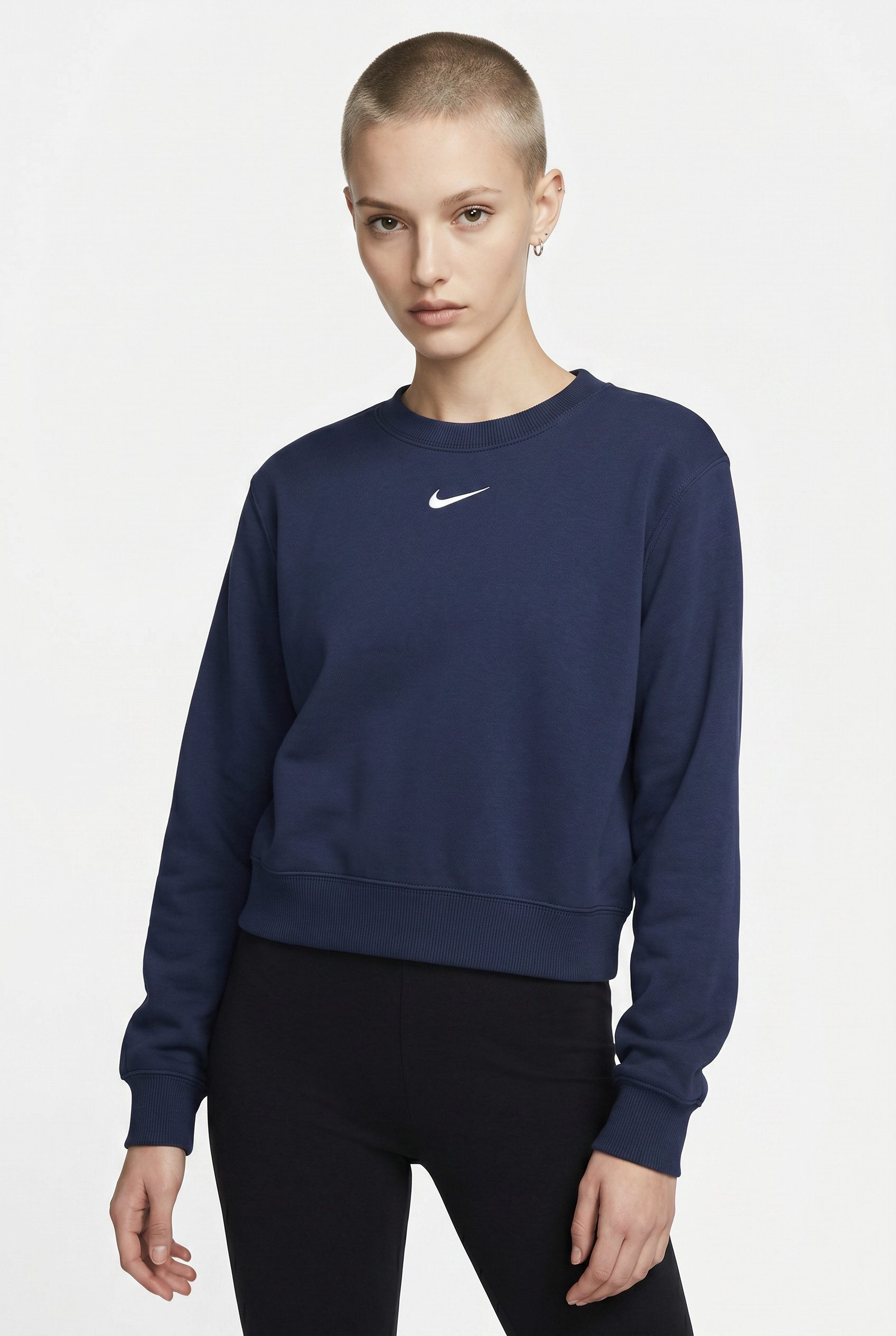 Nike Sportswear T-Shirt W NSW NK CHILL FT CREW aus Baumwolle und Polyester, erhältlich in den Größen XS bis XXL