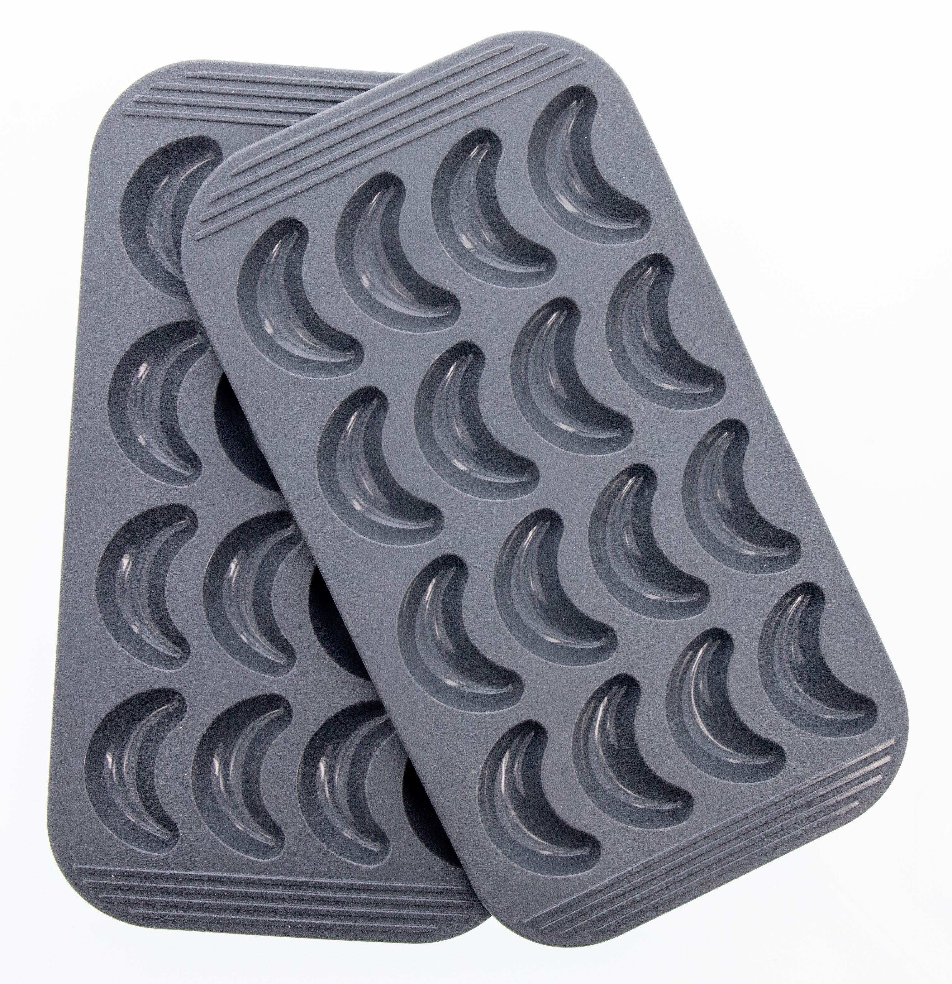 Coolinato Backform Coolinato Silikon Vanillekipferl Set 2tlg. GRAU, inkl. Teigschaber