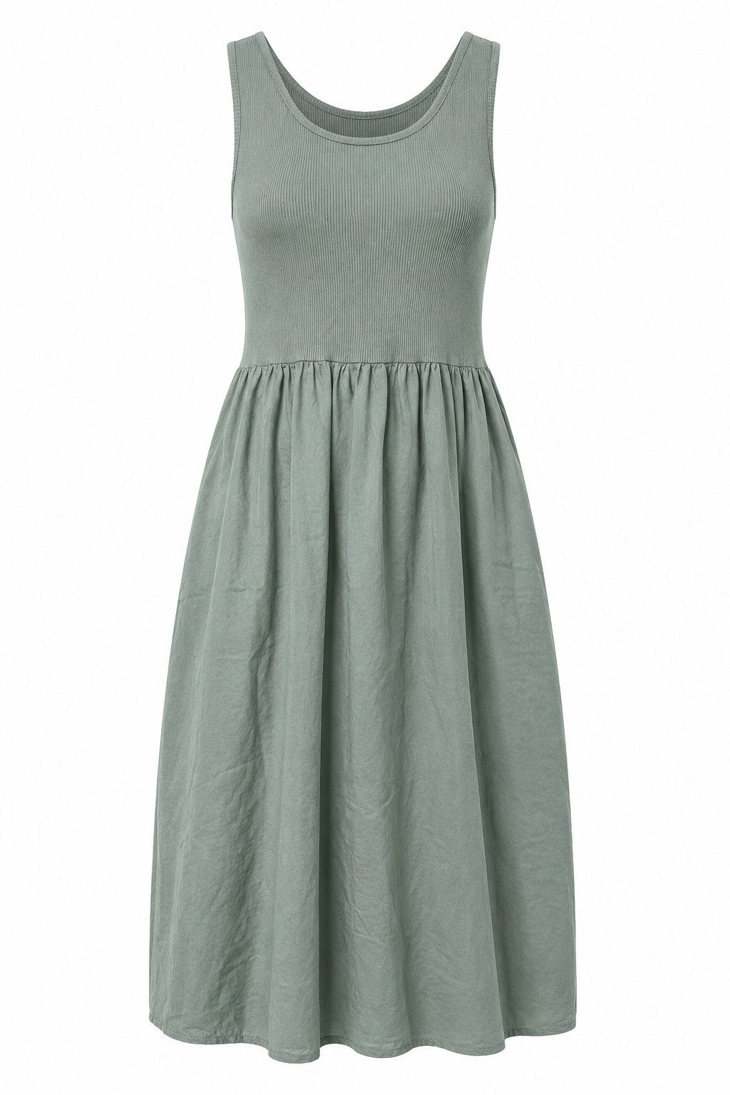 ITALY VIBES Sommerkleid - ärmelloses Kleid Damen - Midikleid - Jerseykleid - Strandkleid ONE SIZE / passend für Größe XS - L