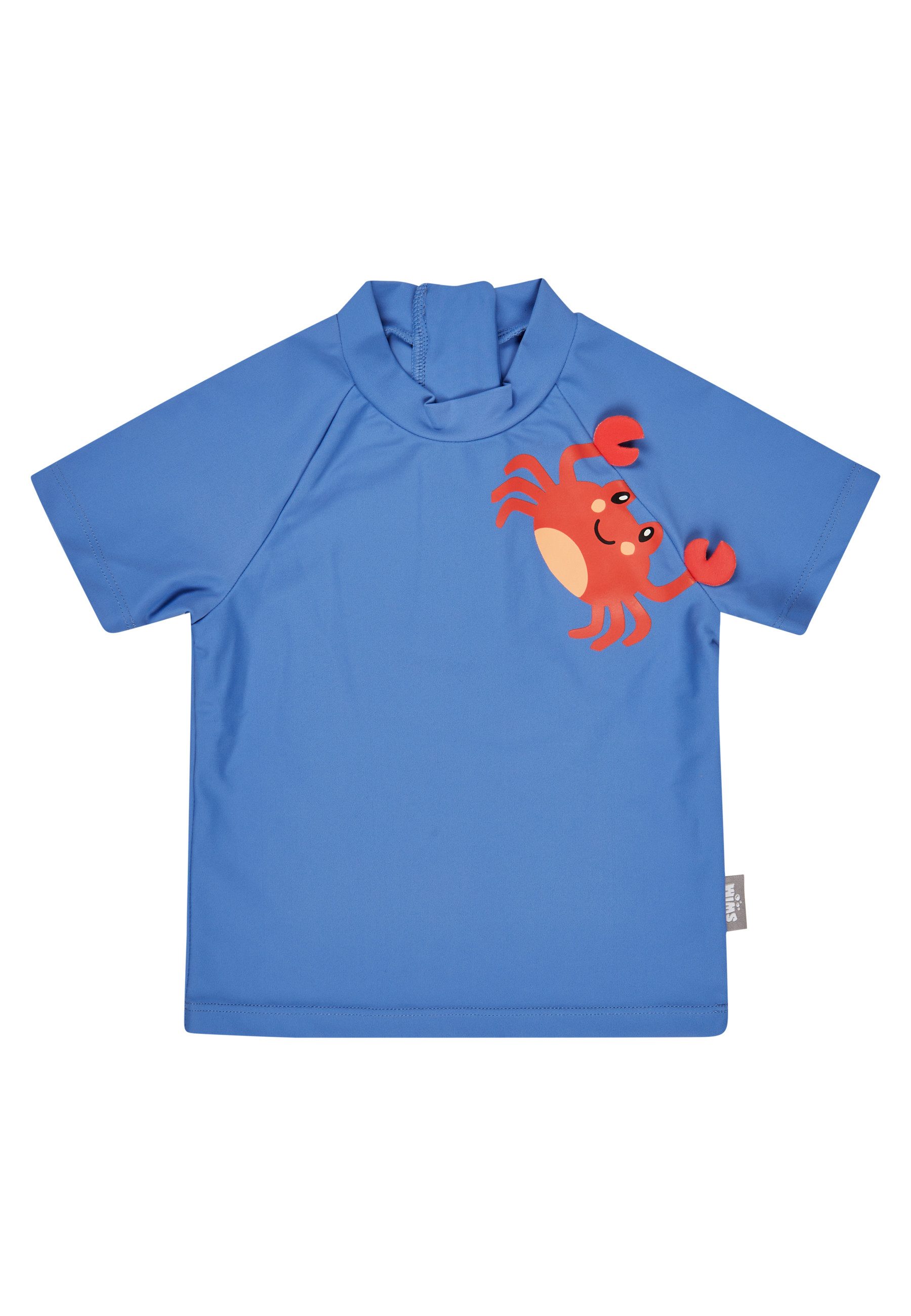 Sterntaler® Schwimmanzug 50+ Badeshirt kurzarm Krabbe (1-St) Badeshirt kurzarm Krabbenprint, 3D-Scheren, Reißverschluss, Stehkragen