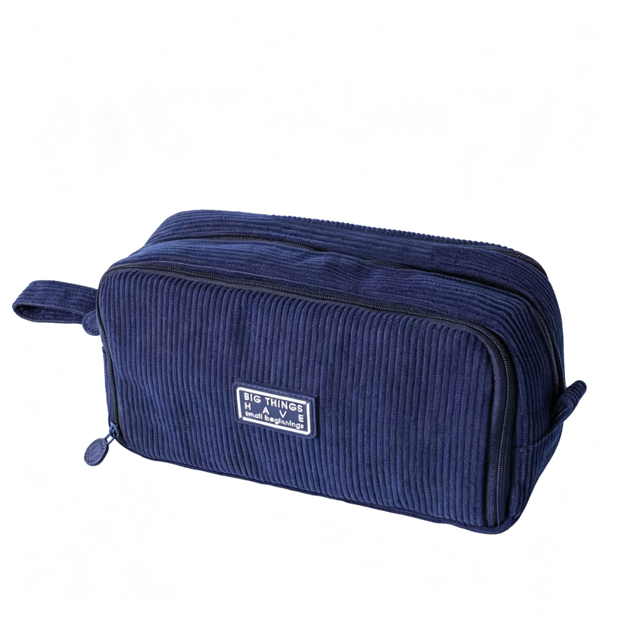 Diwzbyn Federmäppchen Federmäppchen aus Cord-Stoff Federtaschen Mäppchen mit 3 Fächer, Schulmäppchen Große Kapazität Stiftetasche Pencil Case für Schule&Büro