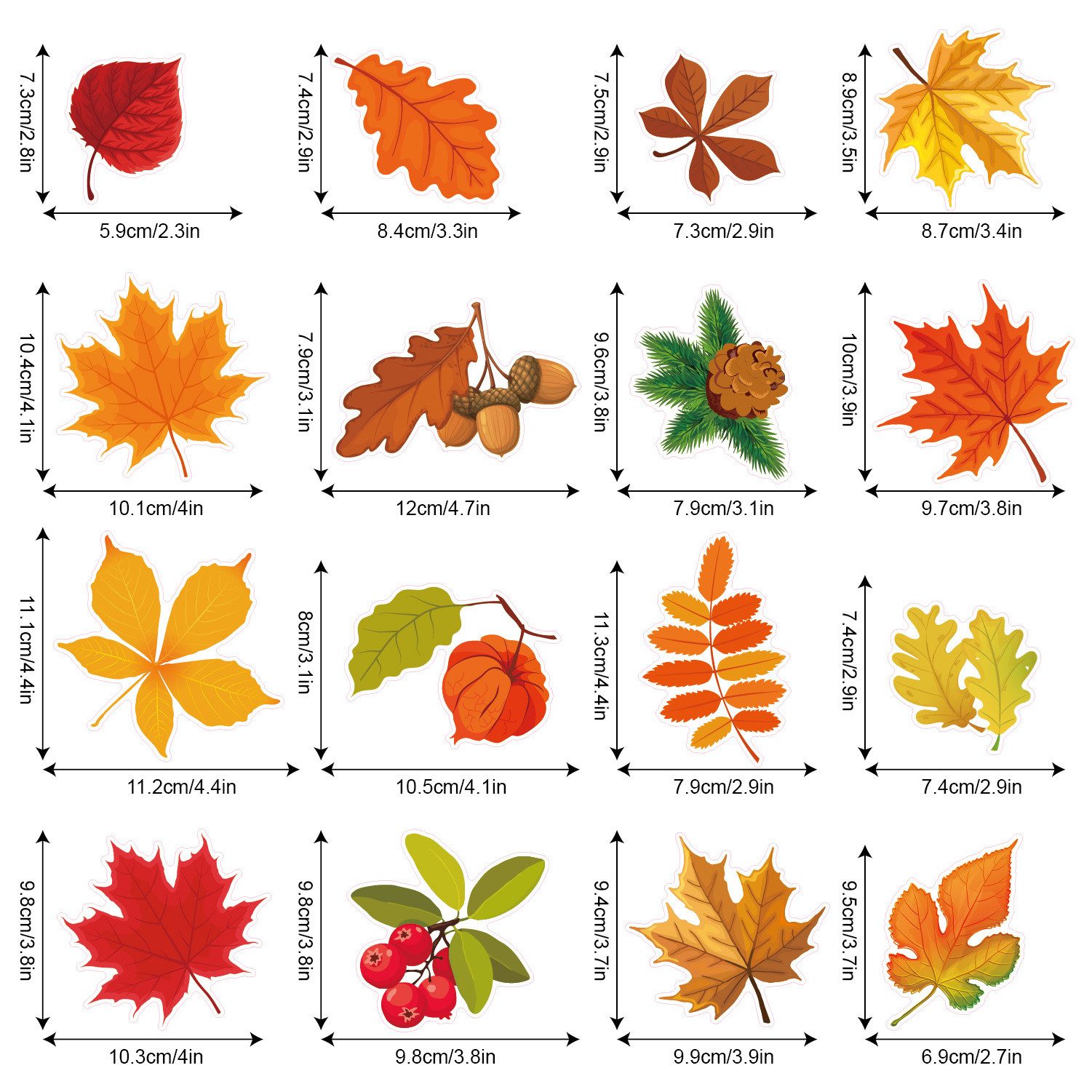 Sorvyzxn Fensterfolie Fensterbilder Herbst, Herbstdeko,Erntedankfest Fensterbilder, Selbstklebend Herbst Deko Aufkleber, für Fenster Kinderzimmer Cafés Hallowee – Bild 5 von 5