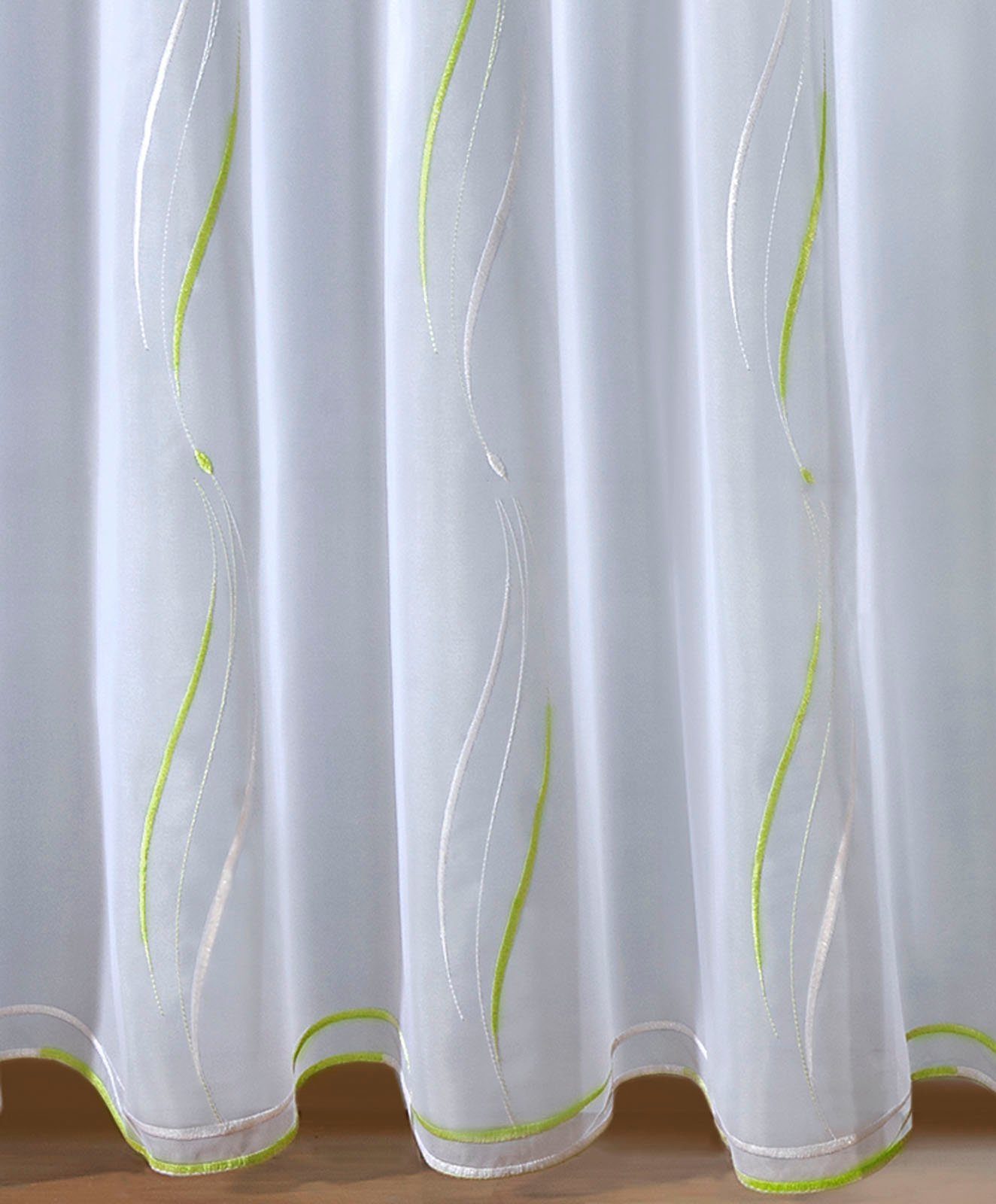 Weckbrodt Gardine »VIVIEN«, (1 St.), echte Stickerei, Voile, Allover, Motiv günstig online kaufen