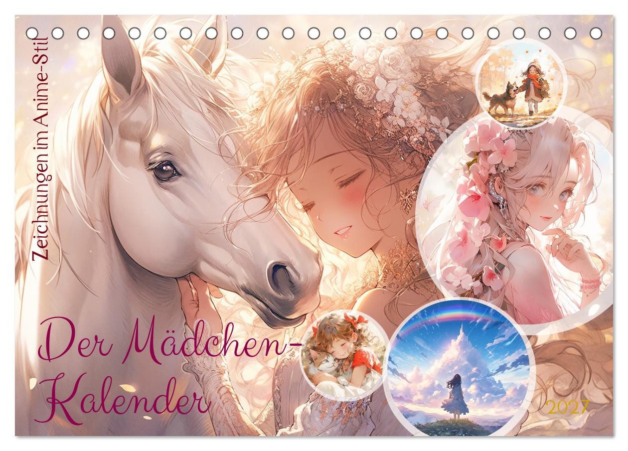 CALVENDO Wandkalender Der Mädchen-Kalender (Tischkalender 2027 DIN A5 quer), CALVENDO Monats