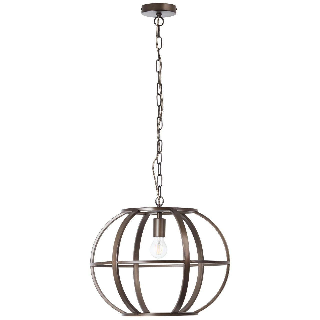 Basia, 48cm Metall, A60, Basia Brilliant Pendelleuchte Lampe, 40 E27, Pendelleuchte schwarz 1x stahl,