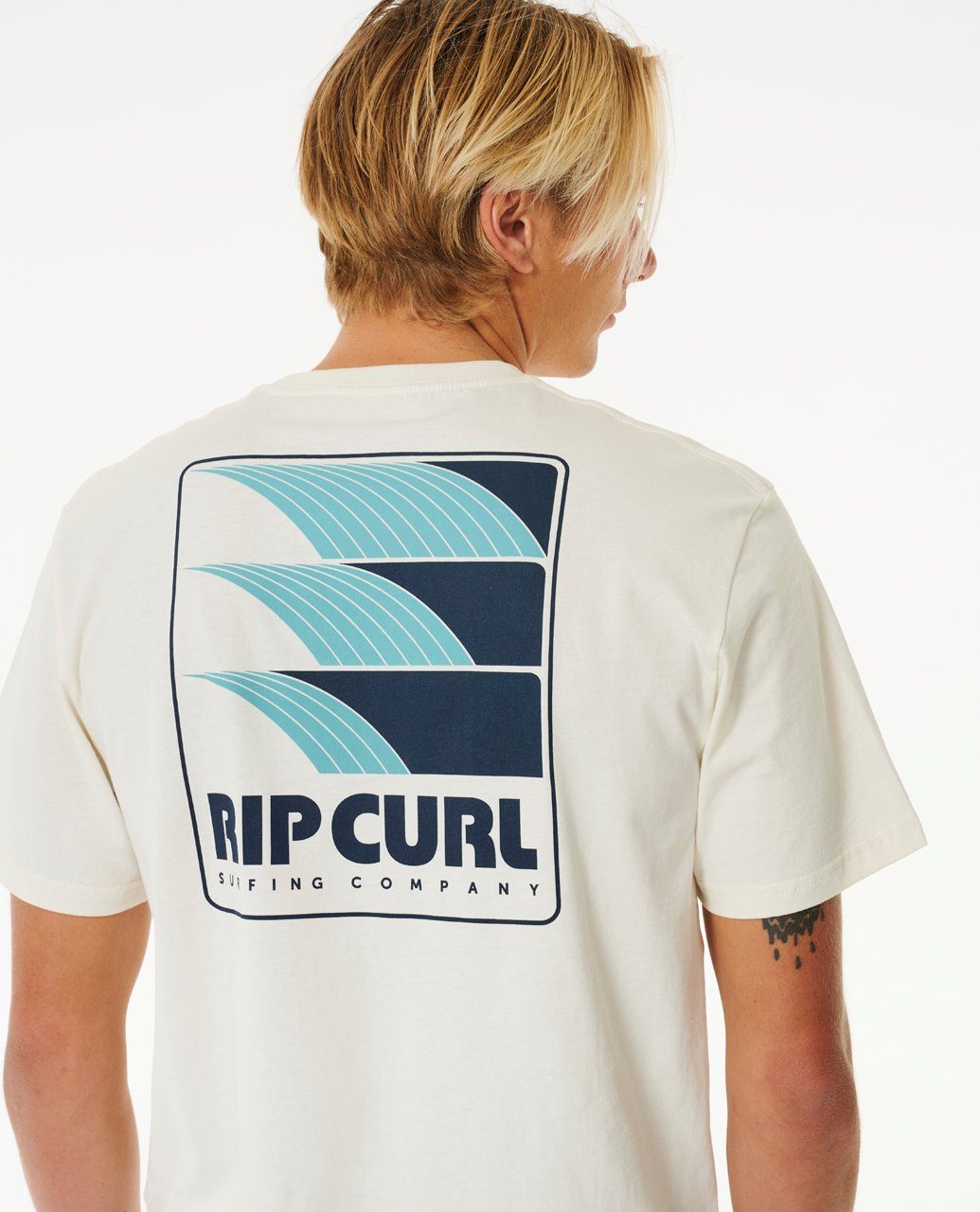 Surf T-Shirt Line Kurzärmeliges Curl Print-Shirt Rip Up bone Revival
