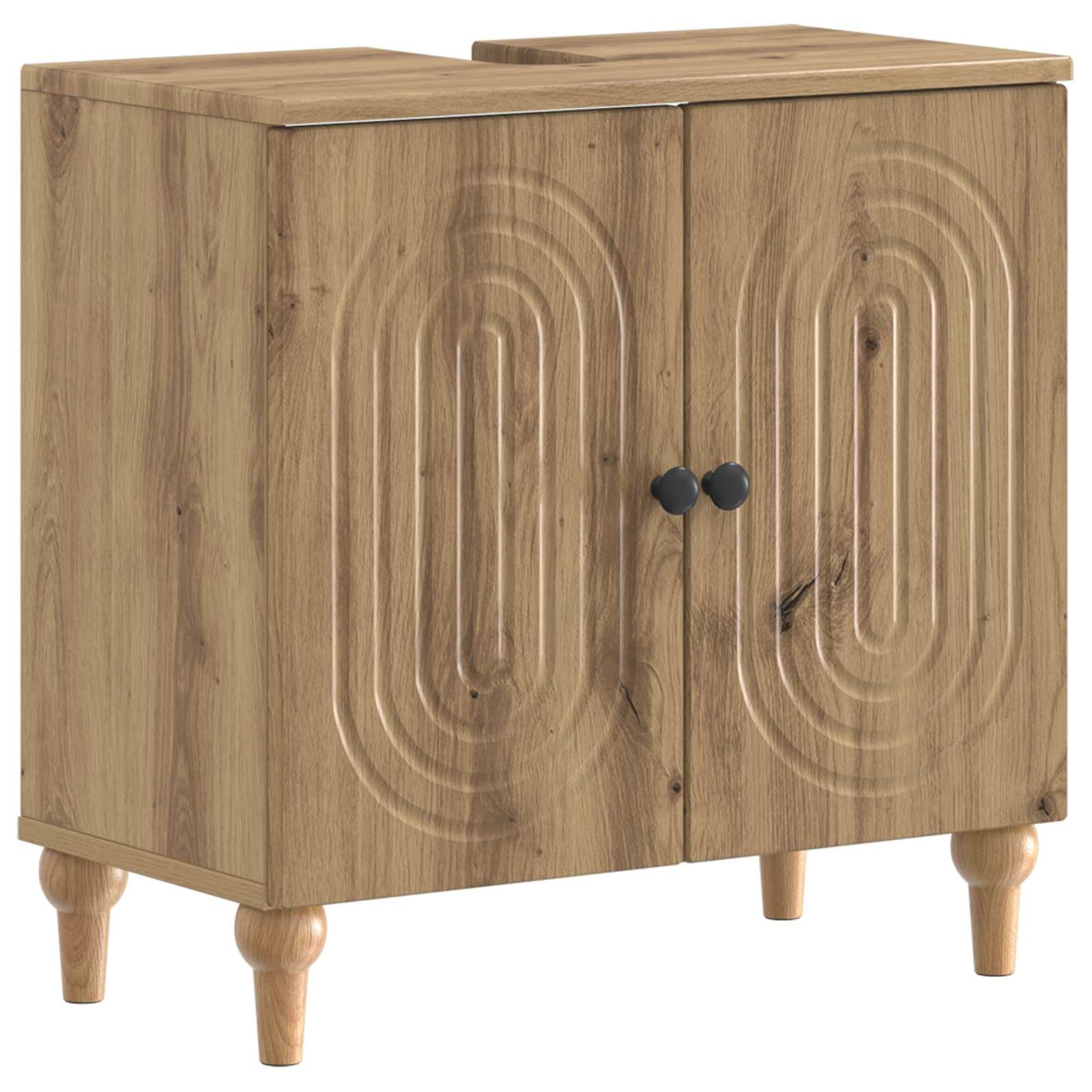 vidaXL Gartenlounge-Set 2-teiliges Badezimmer Schrank Set ALKMAAR Artisan-Eiche