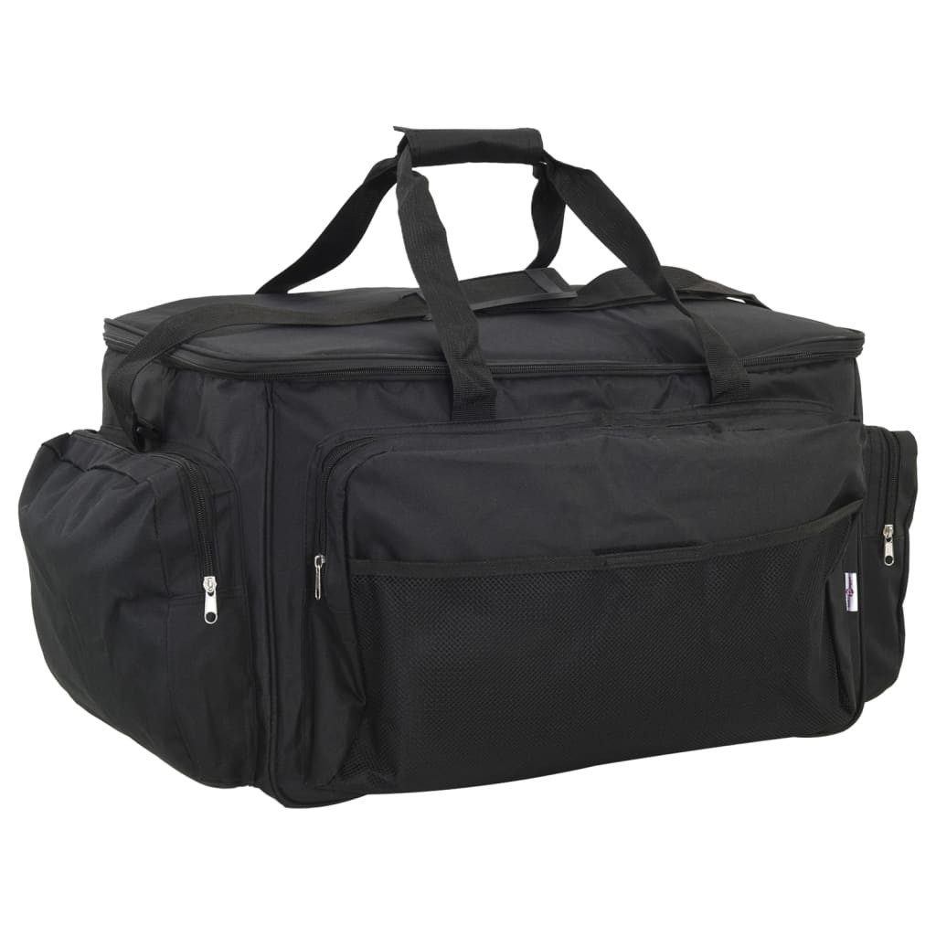 vidaXL Angelkoffer Angeltasche Wasserdicht Schwarz Oxford-Gewebe