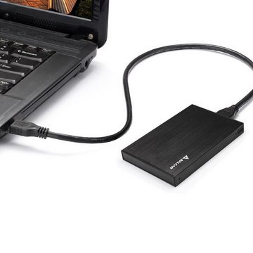 Salcar Festplatten-Gehäuse Aluminium 2,5 Zoll für 9,5mm 7mm HDD SSD USB 3.0