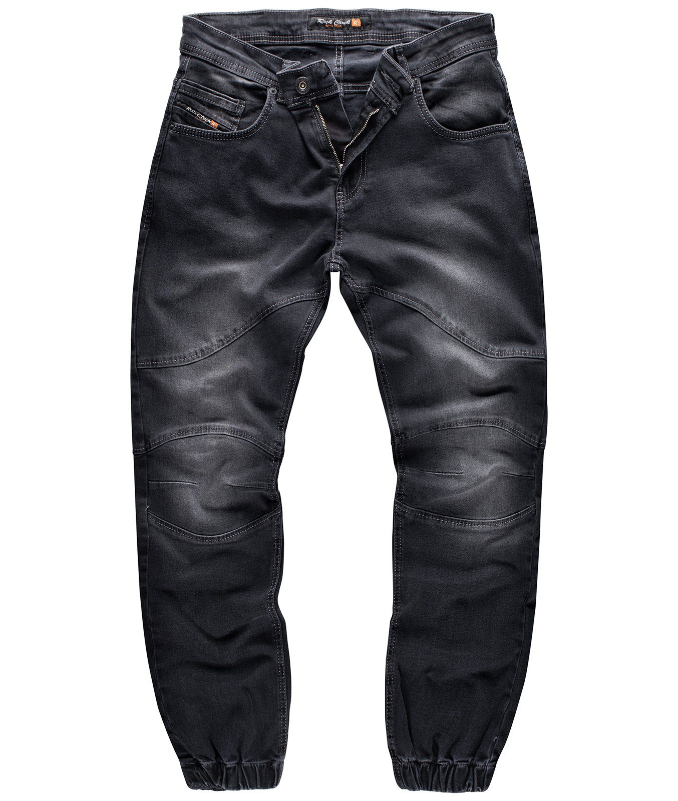 Tapered-fit-Jeans Herren Jeans Jogger-Style Dunkelgrau RC-2188