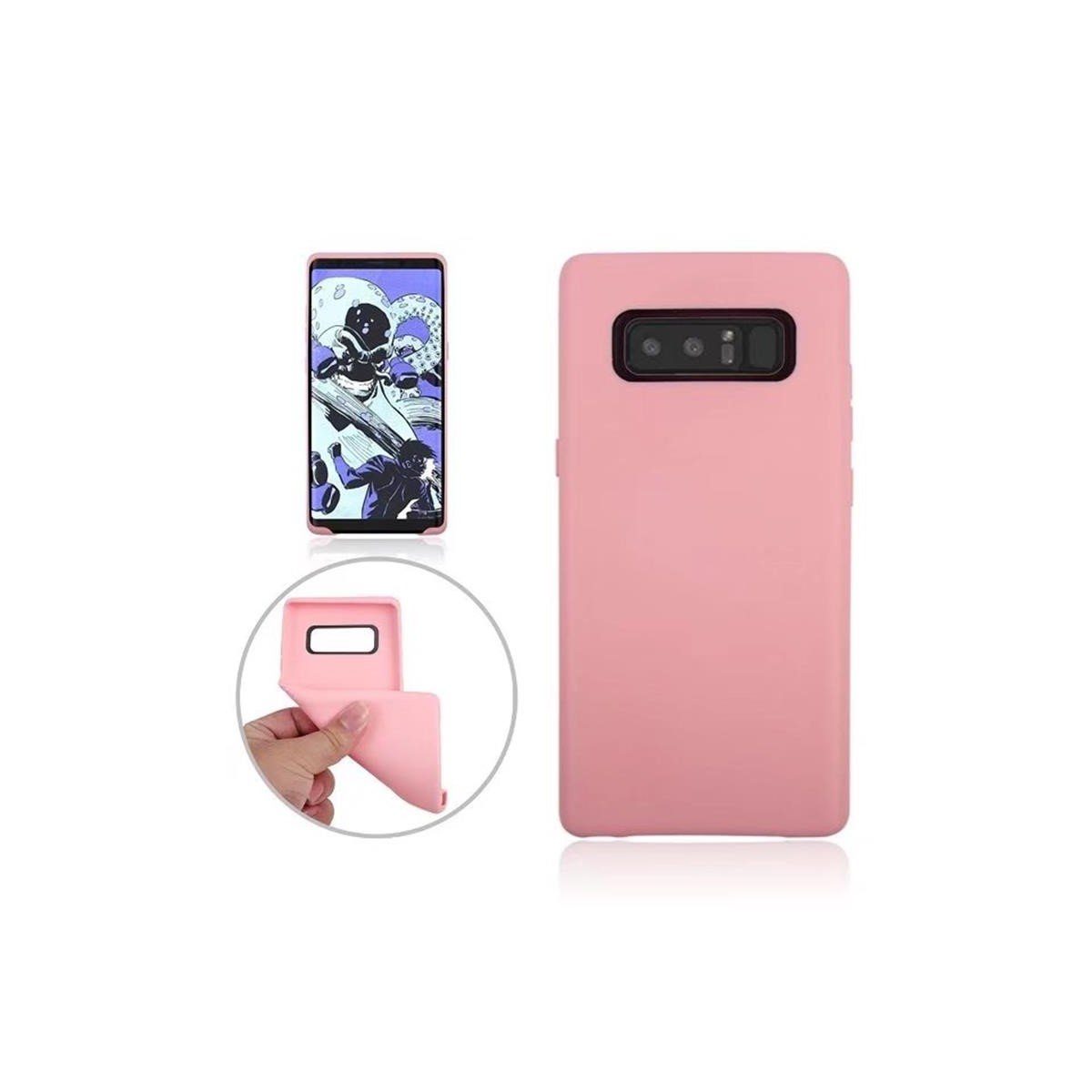 CoverKingz Handyhülle Hülle für Samsung Galaxy Note 8 Handy Cover Silikon Case Bumper 16,0 cm (6,3 Zoll), Schutzhülle Handyhülle Silikoncover Softcase farbig