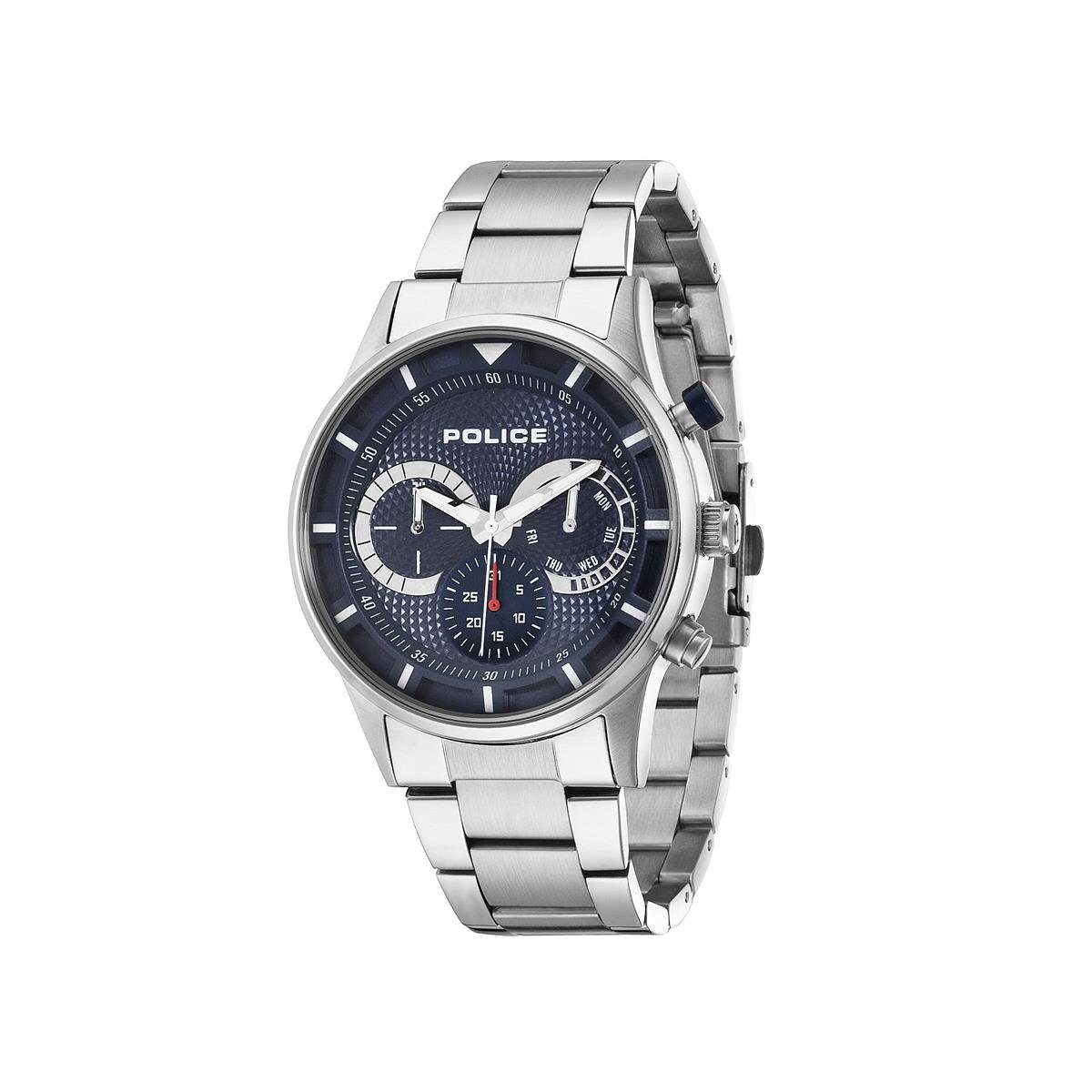 Police Chronograph Police Herren Uhr Chronograph PL.14383JS/03M Edelstahl, (1-tlg)