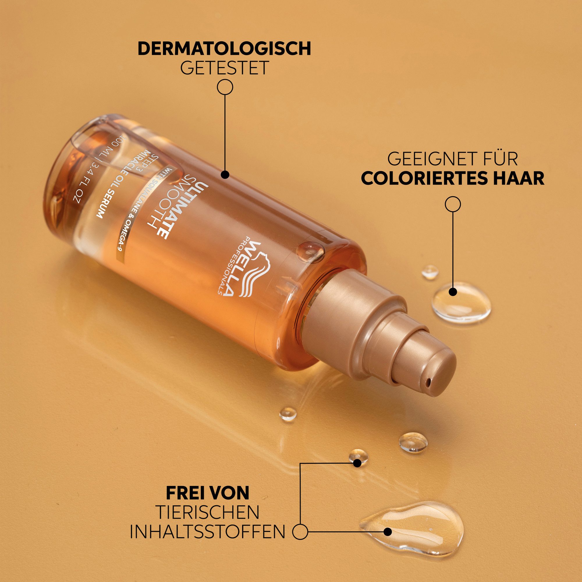 Wella Professionals Haaröl ULTIMATE SMOOTH MIRACLE OIL SERUM, ultimativer Glanz, sorgt für weiches Haar, Anti-Frizz-Effekt
