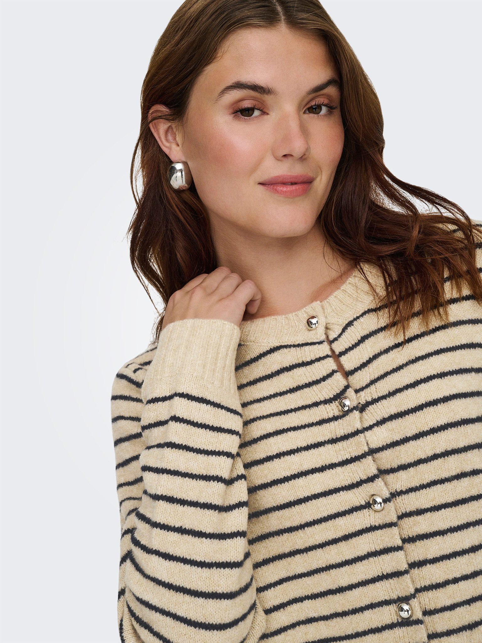ONLY Strickjacke ONLCHESTER LIFE LS STRIPE CARDI CC KNT