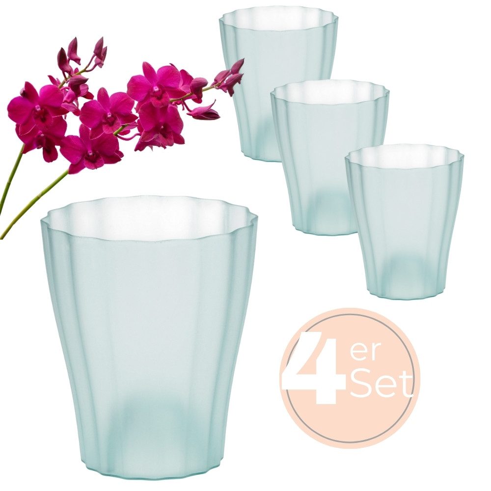 GarPet Blumentopf 4er Set Orchideentopf Transparent Orchideen Über Topf Inn günstig online kaufen