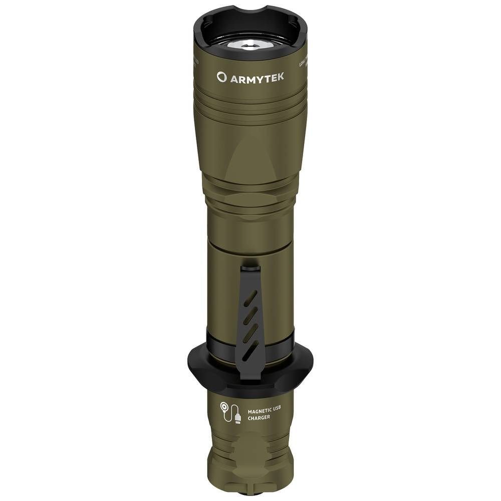 Armytek Taschenlampe Taktische Taschenlampe 2 in 1 mit magnetischer Aufladung F07501WO, mit Handschlaufe, mit Holster