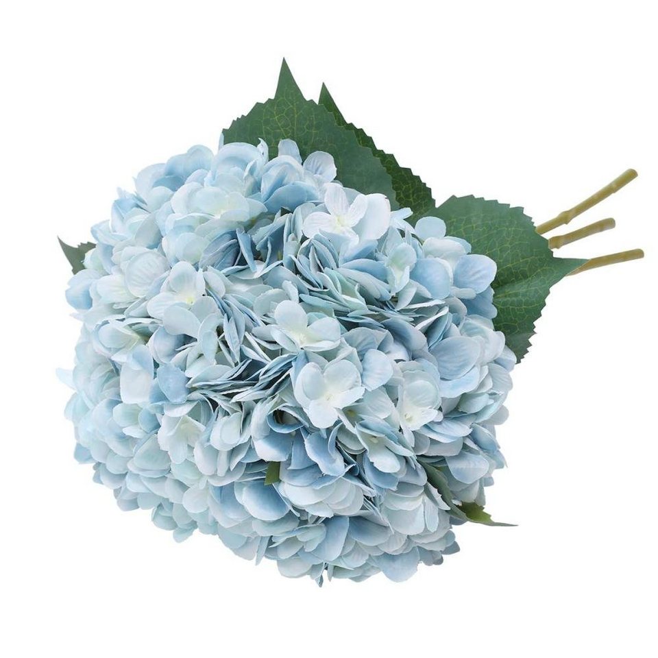 Kunstblumenstrauß Künstliche Hortensie-Blume, Lange Stamm-Silk  Hydrangea-Blumensträuße, Juoungle