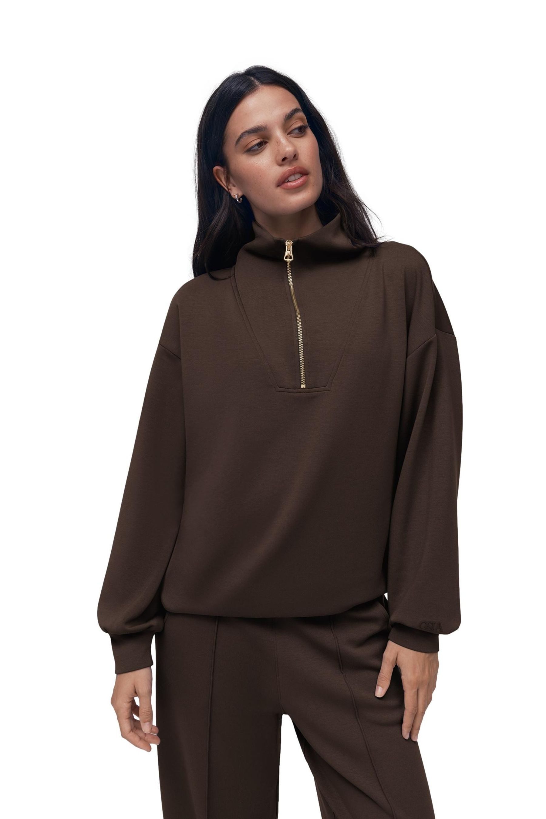 Osia Sweater OSIA Sweatshirt mit 1/4-Reißverschluss (1-tlg)