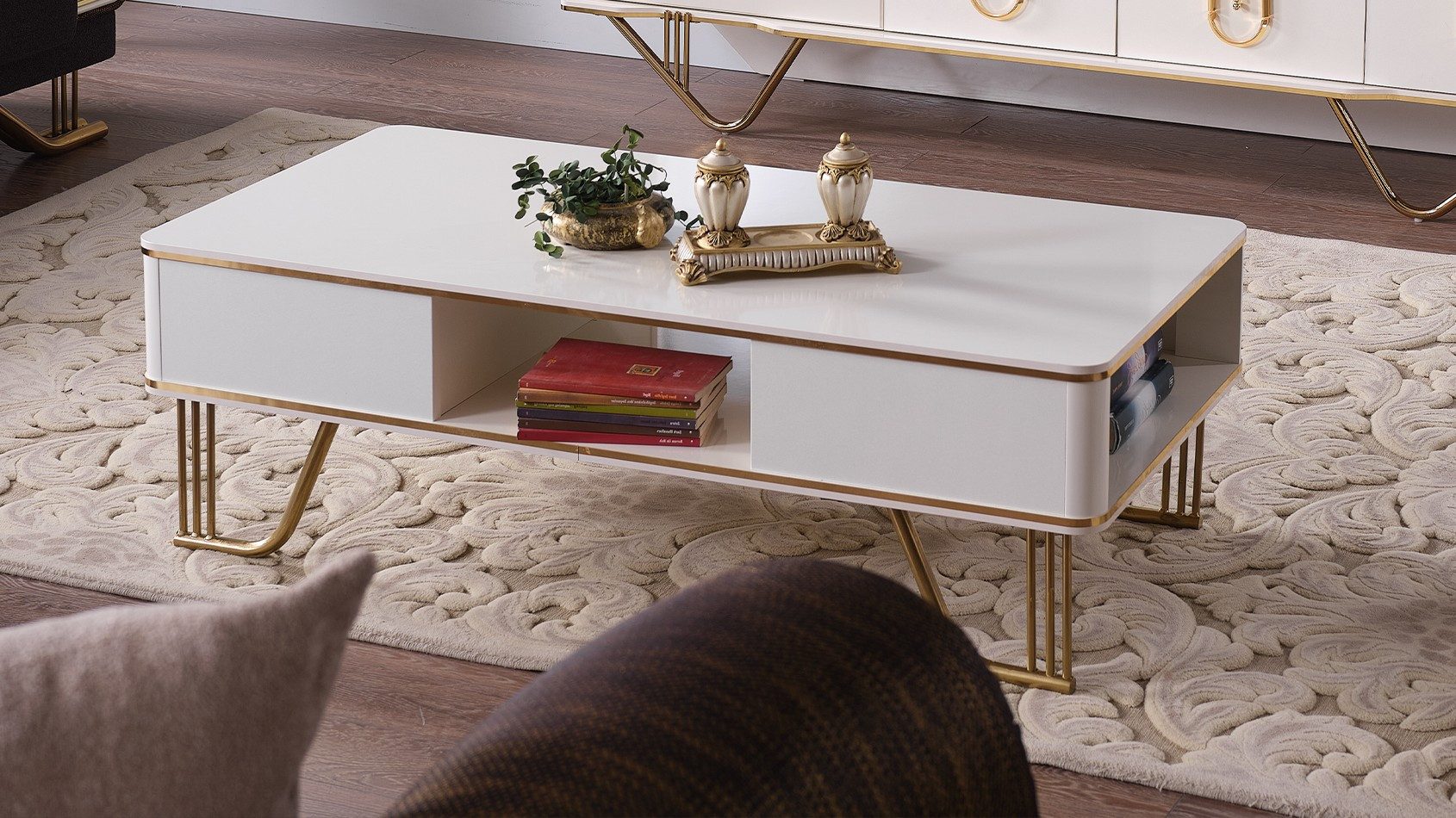 Xlmoebel Couchtisch Luxus Wohnzimmertisch Beistelltisch Sofatisch aus hochwertigem Ma (Packung, 1-St), Made in Europa