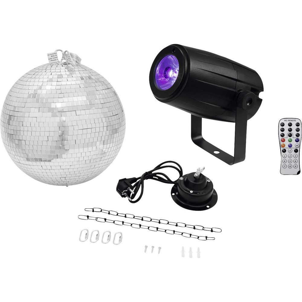 EUROLITE Discolicht Eurolite LED Discokugel-Set mit Motor, mit LED-Beleuchtung 30 cm