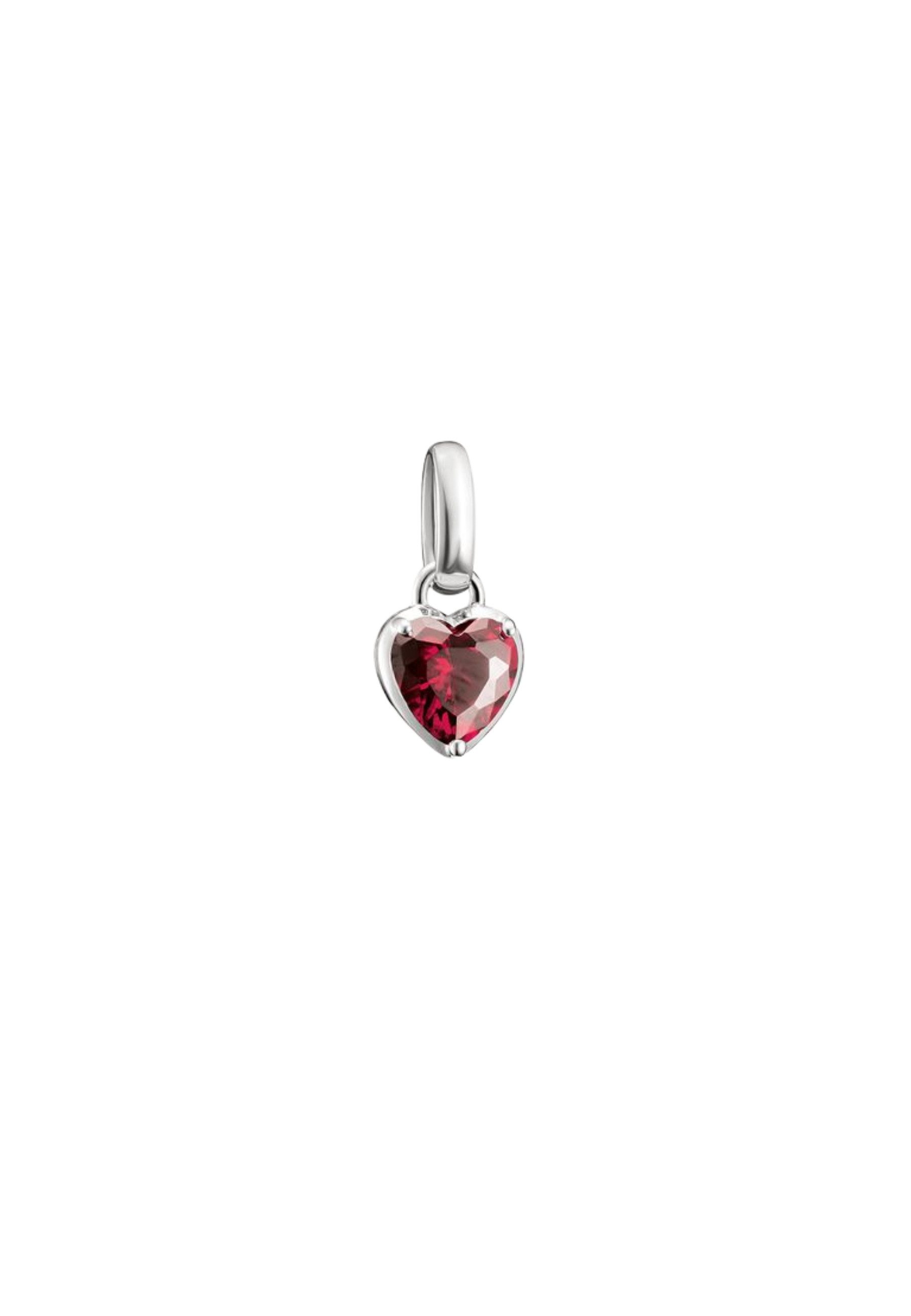 THOMAS SABO Kettenanhänger Silber Charm Anhänger Herz Geburtsstein Juli Connect (Set)