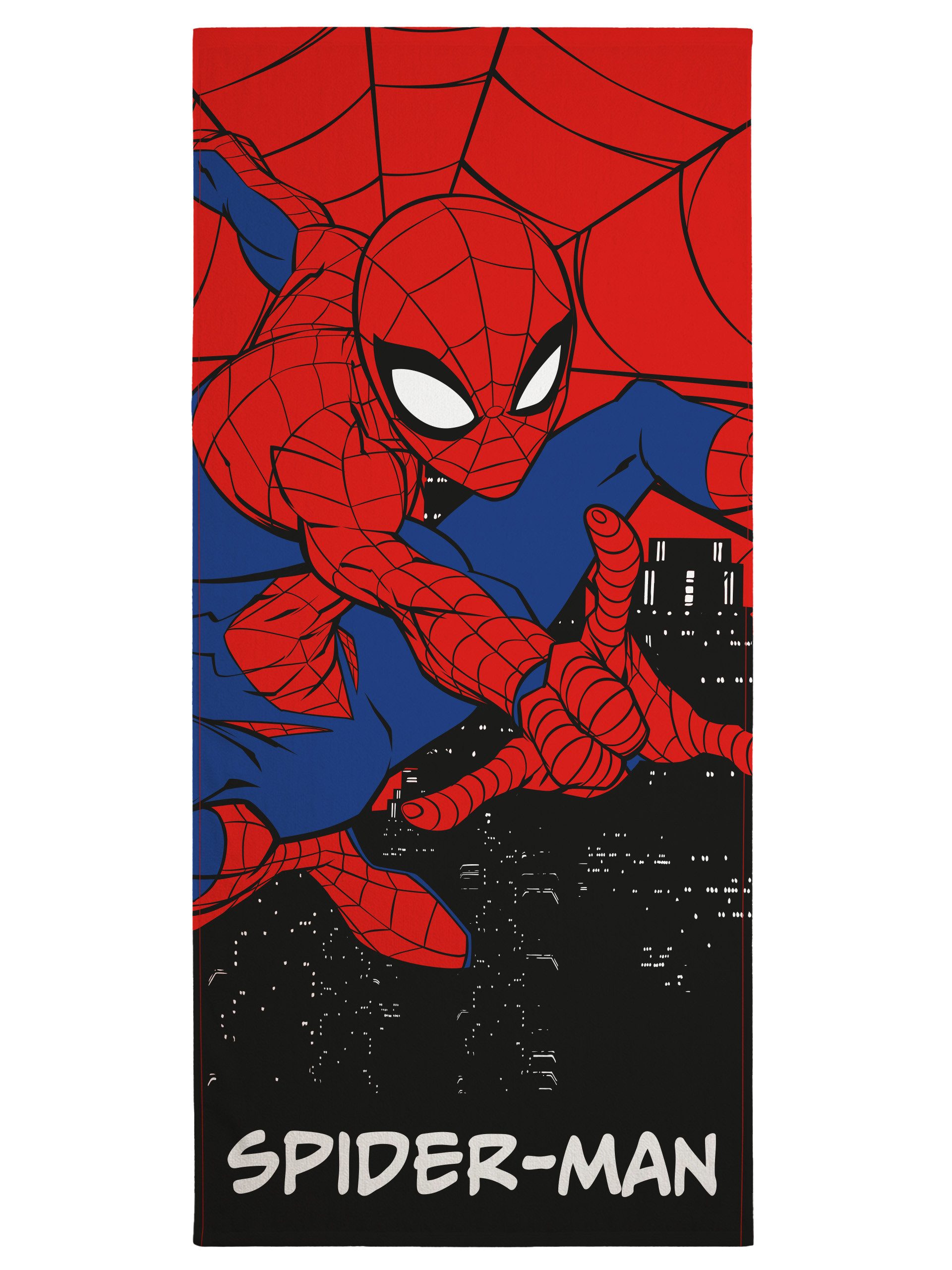 United Labels® Strandtücher Marvel Spiderman Strandtuch Badetuch Handtuch 140 x 70 cm