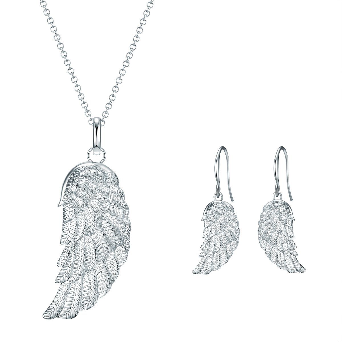 RAFAELA DONATA Schmuckset Engelsflügel silber (3-tlg), im Engelsflügel Design mehr