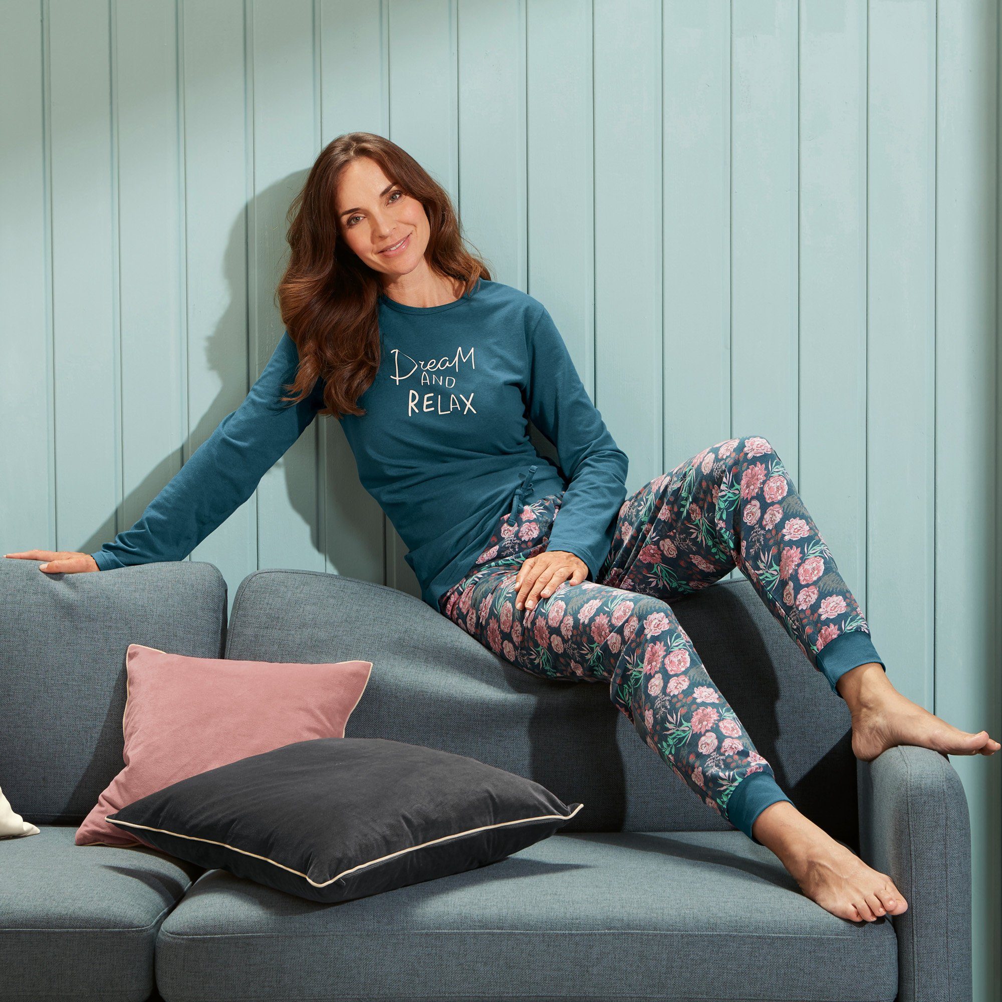 Erwin Müller Pyjamaoberteil Damen-Langarmshirt Single-Jersey Uni