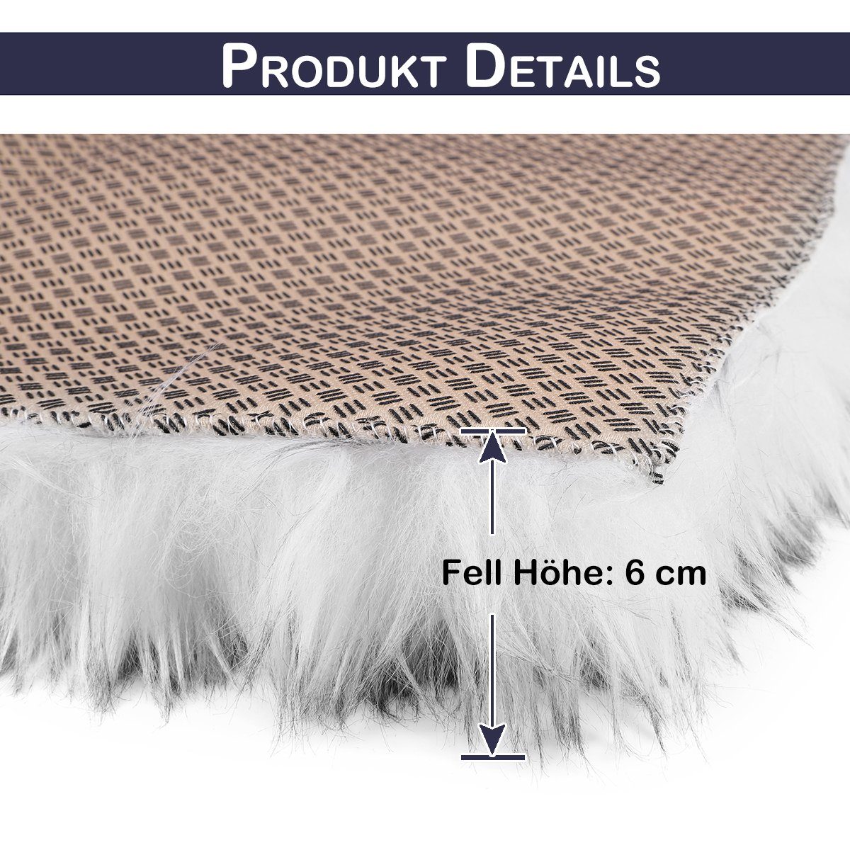 Rosnek Teppich Flauschig dick, rechteckig, weich warm, Boden Home Deko, Höhe: 60 mm