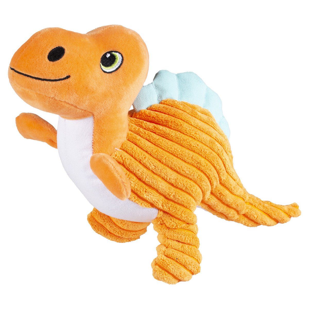 Tierkuscheltier Hundespielzeug Dino Ankylosaurus orange
