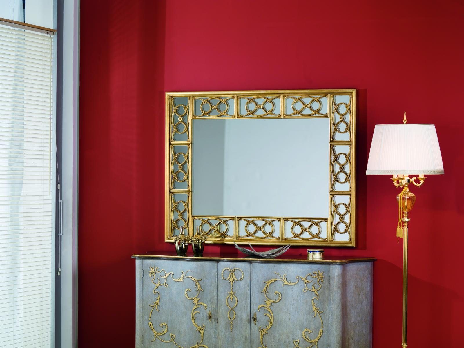 JVmoebel Spiegel Klassischer Designer Spiegel Wandspiegel Barock Rokoko 150x114cm Holz Rahmen