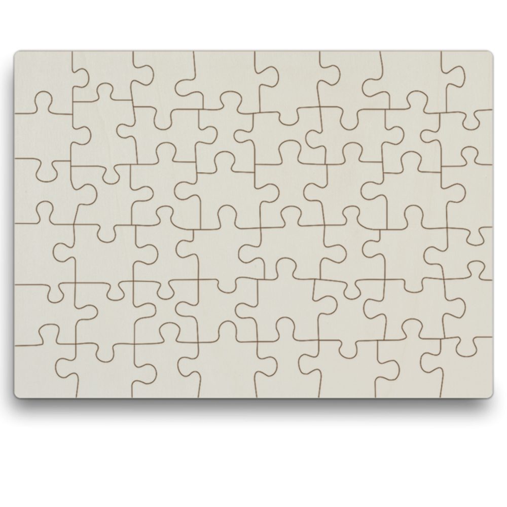 Kopierladen Berlin Puzzle »Puzzle aus Holz, Rechteck - 48 Teile,  verschiedene Größen«, 48 Puzzleteile, Unbehandeltes Schichtholz aus Pappel,  ca. 3 mm Stark