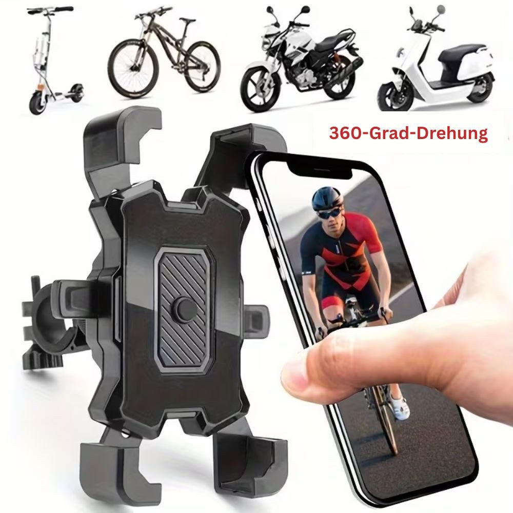 LIVINO Motorhalterung Motorrad Handyhalterung Anti-Shake 4 Krallen Universal ABS, Anti Shake System, 4 Krallen Fixierung, stabile Lenkerbefestigung