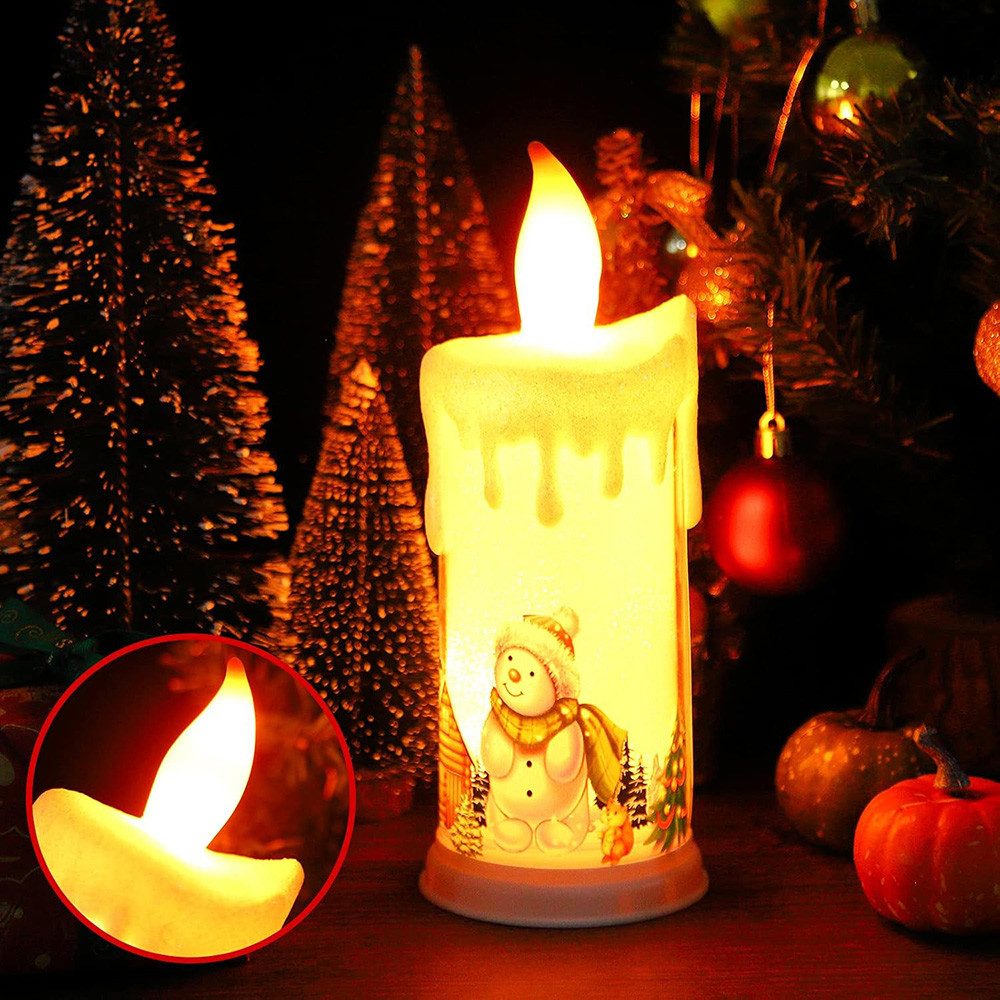 Jibenhome LED-Kerze Weihnachtskerzen Flammenlose Batteriebetrieben Flackern günstig online kaufen